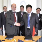 Signing of the Cooperation Agreement with the China Meteorological Administration (CMA) by Alain Ratier, Director-General of EUMETSAT, and Jun Yang, Director-General of the National Meteorological Satellite Centre Council underpins cooperation with China and prepares future launches